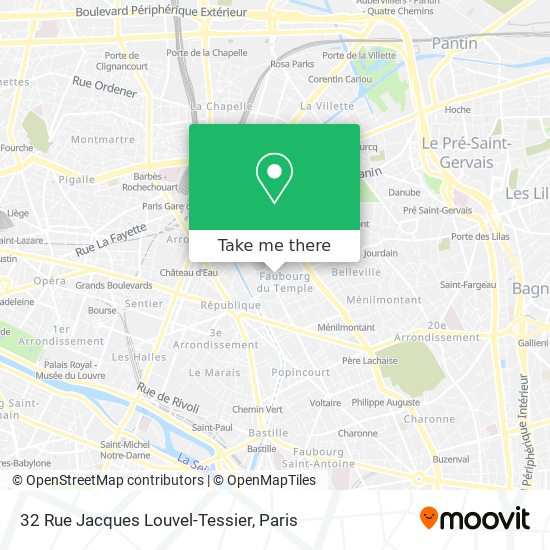 Mapa 32 Rue Jacques Louvel-Tessier
