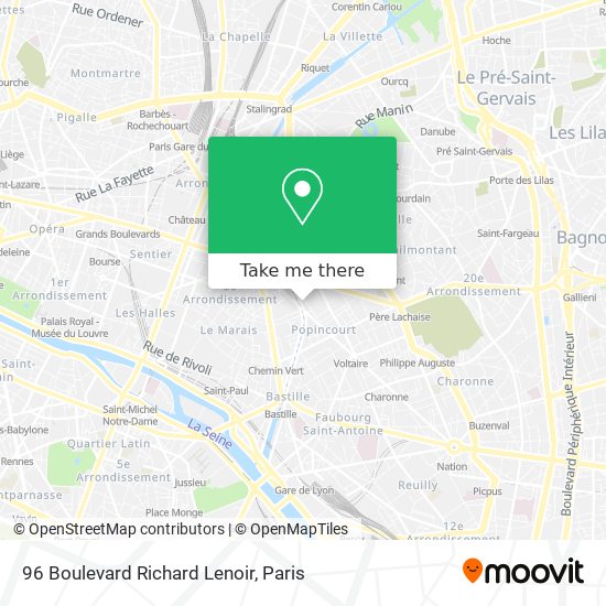 96 Boulevard Richard Lenoir map