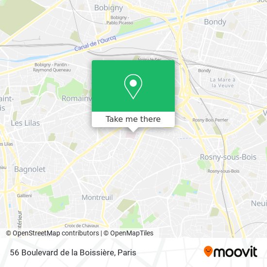 Mapa 56 Boulevard de la Boissière