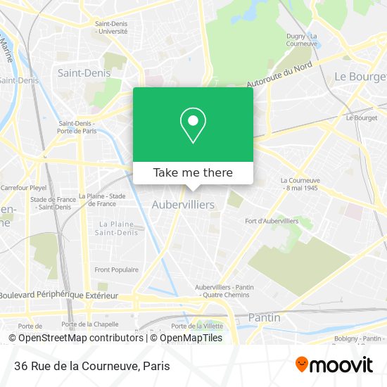 36 Rue de la Courneuve map