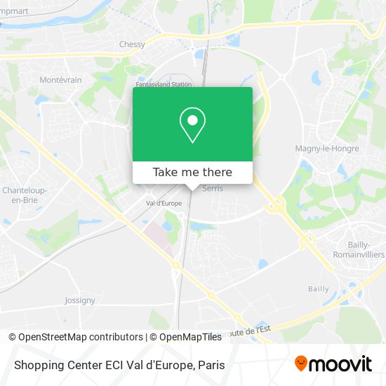 Mapa Shopping Center ECI Val d'Europe