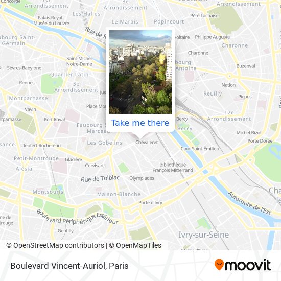 Mapa Boulevard Vincent-Auriol