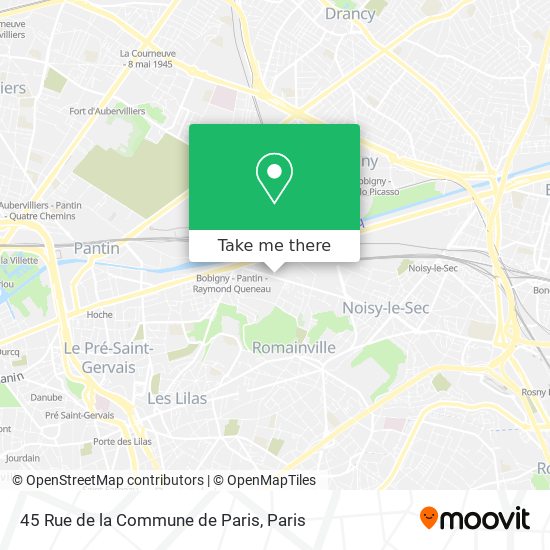 Mapa 45 Rue de la Commune de Paris