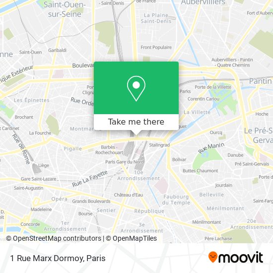 Mapa 1 Rue Marx Dormoy