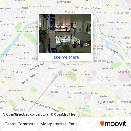 Centre Commercial Montparnasse map