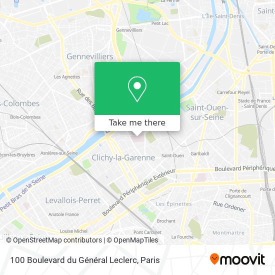 Mapa 100 Boulevard du Général Leclerc