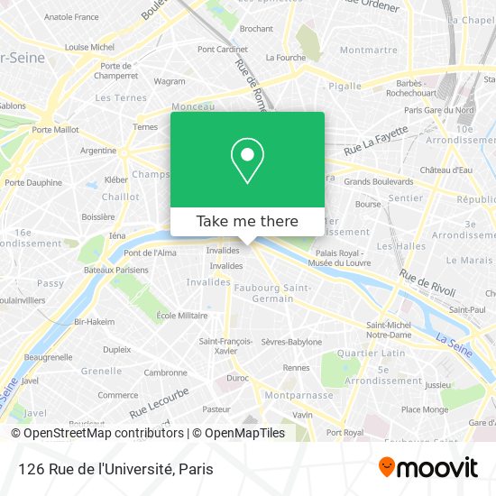 126 Rue de l'Université map