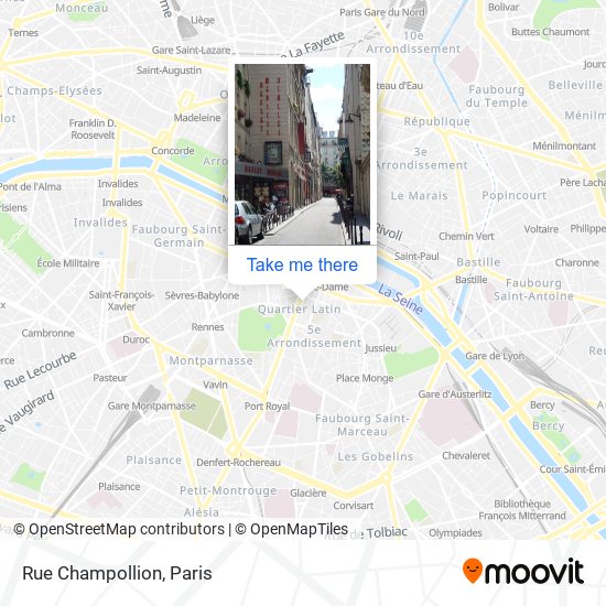 Rue Champollion map