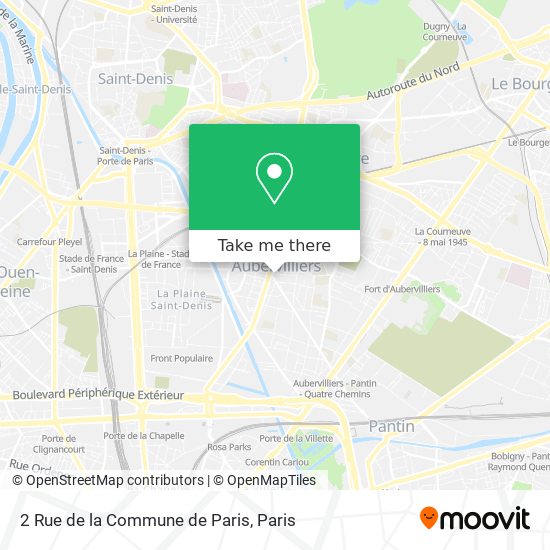 Mapa 2 Rue de la Commune de Paris