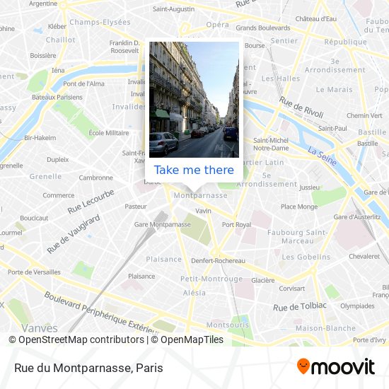 Rue du Montparnasse map
