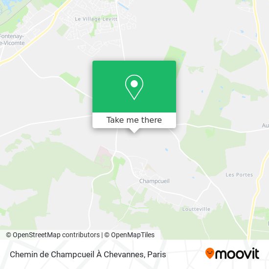 Mapa Chemin de Champcueil À Chevannes