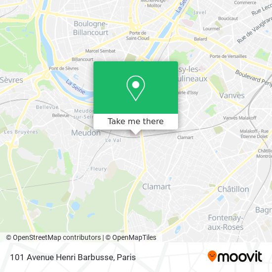 Mapa 101 Avenue Henri Barbusse