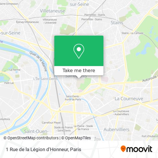 Mapa 1 Rue de la Légion d'Honneur