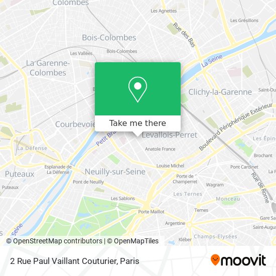 Mapa 2 Rue Paul Vaillant Couturier