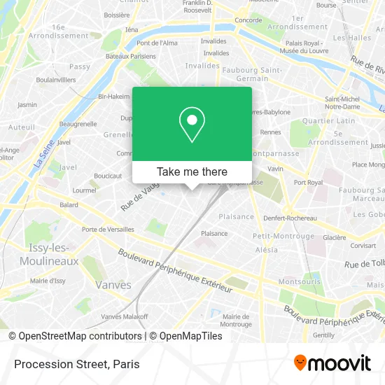 Mapa Rue de la Procession