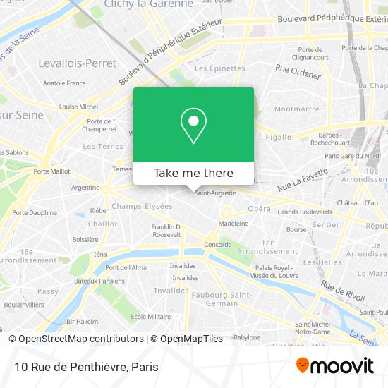 Mapa 10 Rue de Penthièvre