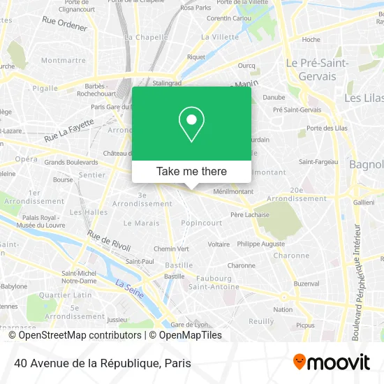 40 Avenue de la République map