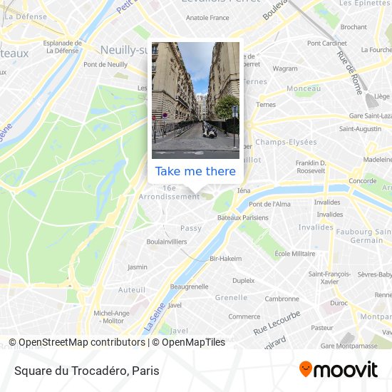 Mapa Square du Trocadéro
