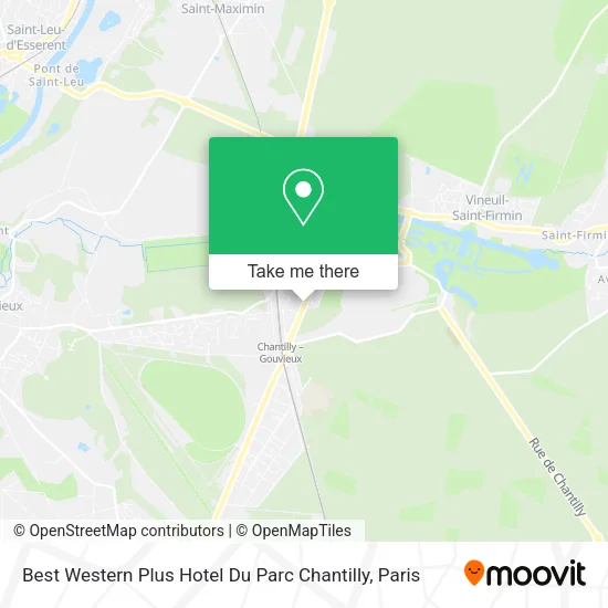 Best Western Plus Hotel Du Parc Chantilly map
