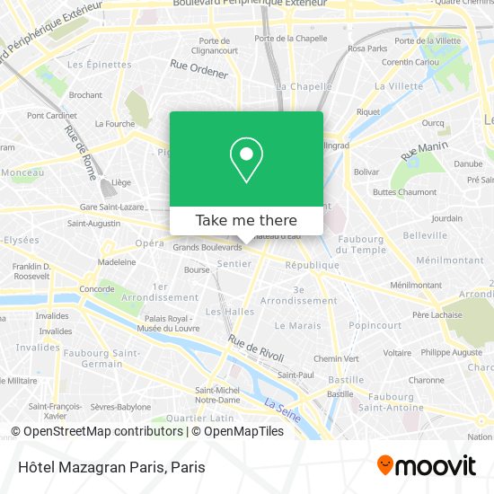 Hôtel Mazagran Paris map
