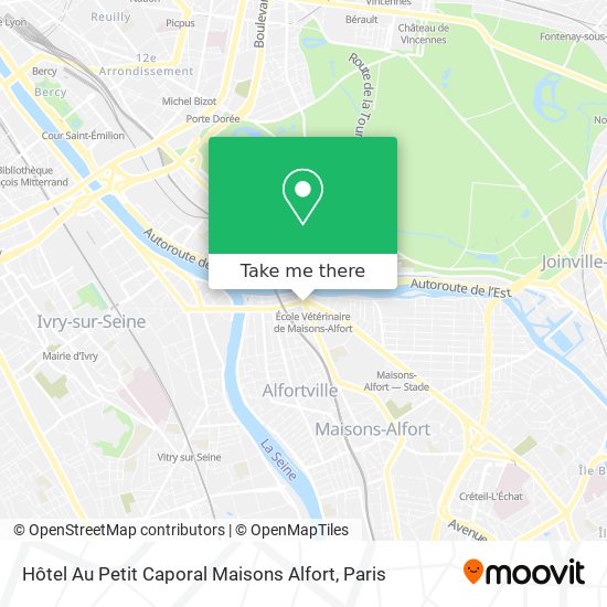 Mapa Hôtel Au Petit Caporal Maisons Alfort