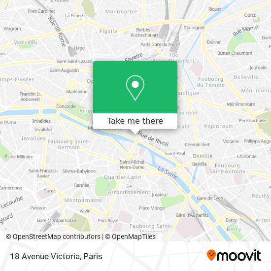 18 Avenue Victoria map