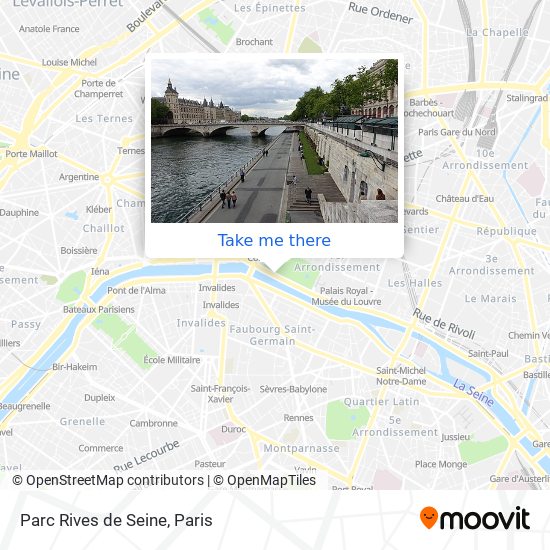 Mapa Parc Rives de Seine