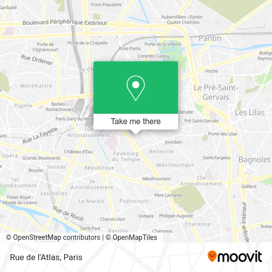 Rue de l'Atlas map