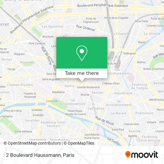 Mapa 2 Boulevard Haussmann