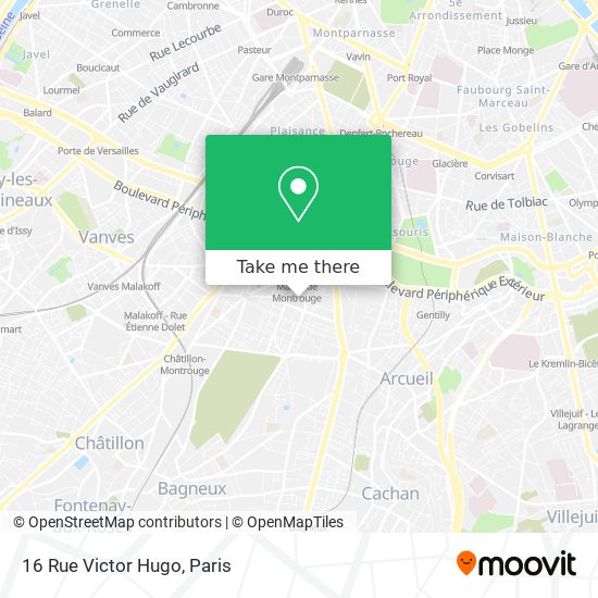 Mapa 16 Rue Victor Hugo