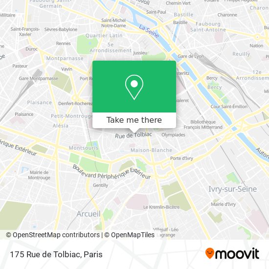 175 Rue de Tolbiac map
