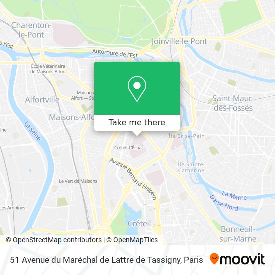 51 Avenue du Maréchal de Lattre de Tassigny map