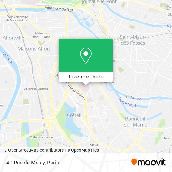 Mapa 40 Rue de Mesly