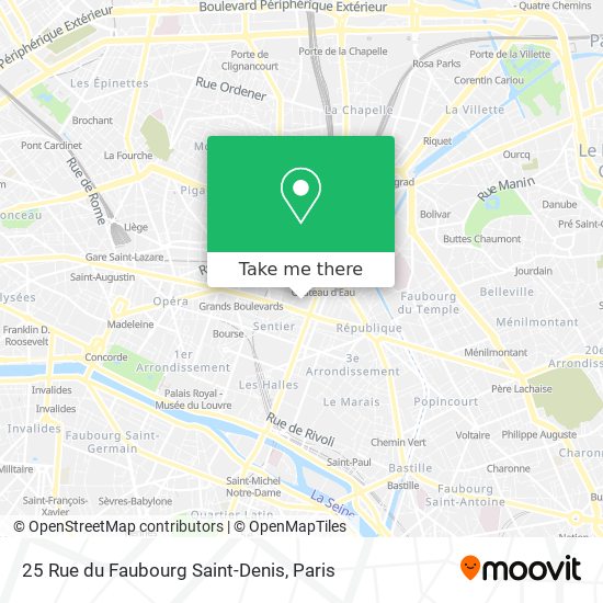 25 Rue du Faubourg Saint-Denis map