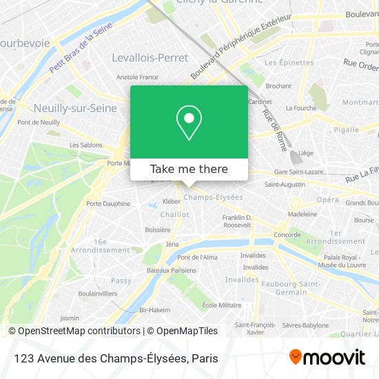 123 Avenue des Champs-Élysées map
