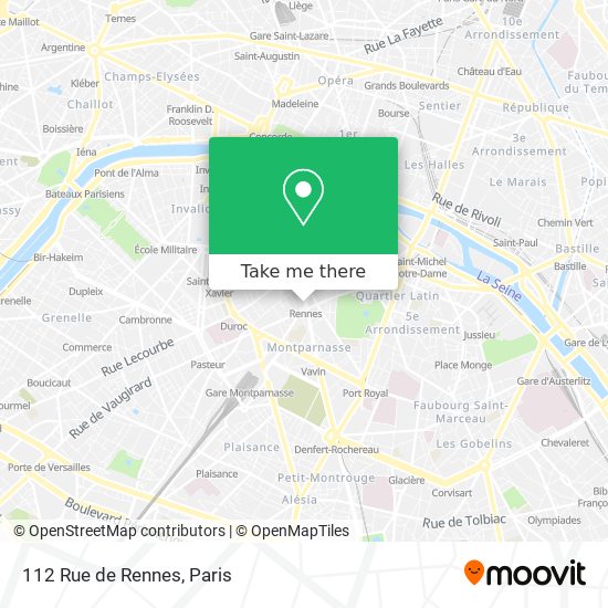 Mapa 112 Rue de Rennes