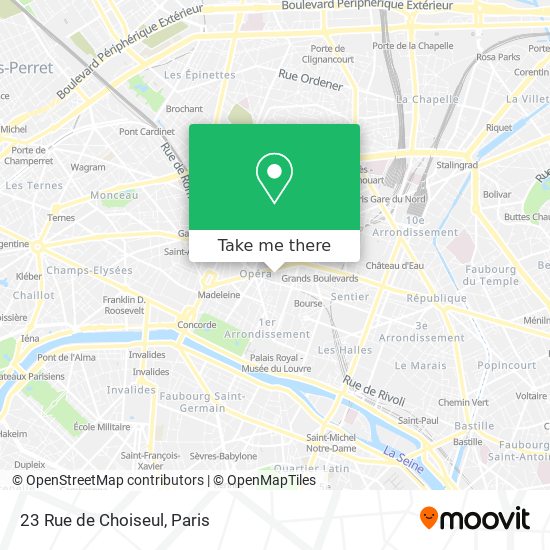Mapa 23 Rue de Choiseul