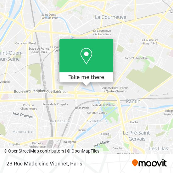 Mapa 23 Rue Madeleine Vionnet