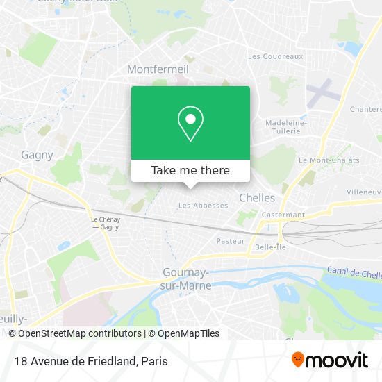 Mapa 18 Avenue de Friedland