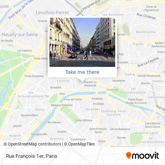 Rue François 1er map