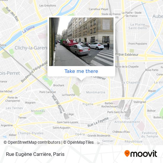 Mapa Rue Eugène Carrière