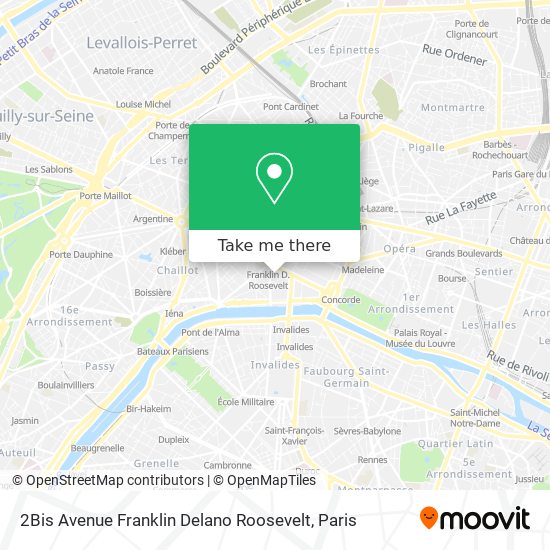 2Bis Avenue Franklin Delano Roosevelt map