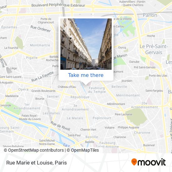 Mapa Rue Marie et Louise