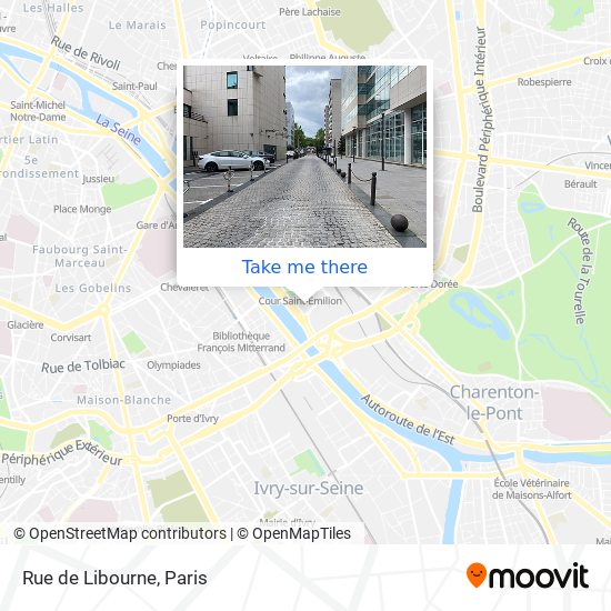Mapa Rue de Libourne