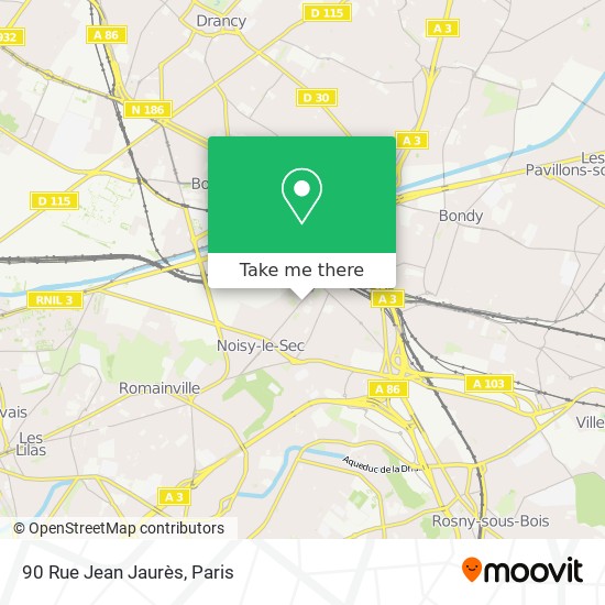 Mapa 90 Rue Jean Jaurès