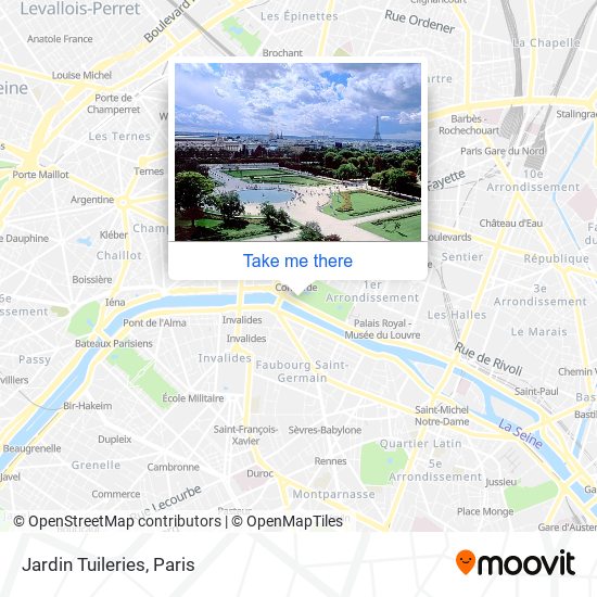 Mapa Jardin Tuileries
