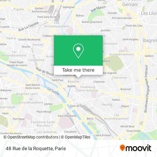 Mapa 48 Rue de la Roquette