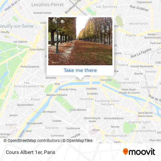 Mapa Cours Albert 1er