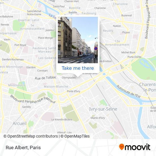 Mapa Rue Albert