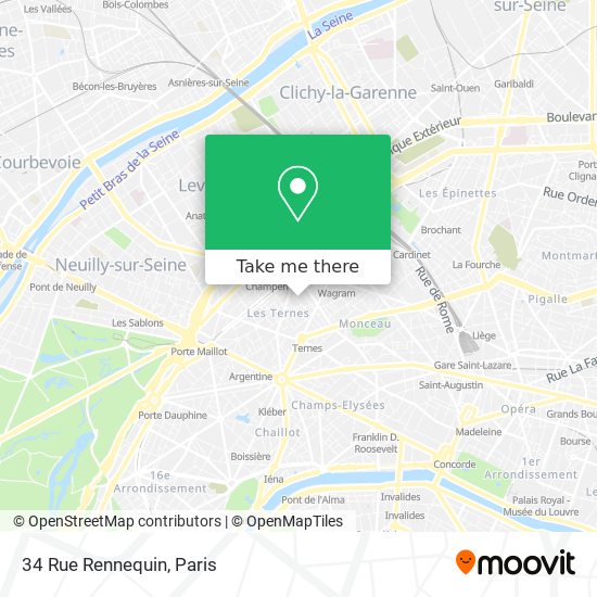 Mapa 34 Rue Rennequin